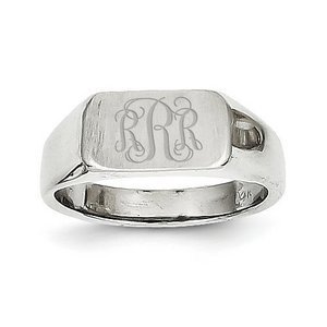 14K Gold Boy s Rectangle Signet Ring