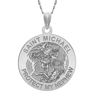 Saint Michael   Protect My Nephew   Religious Medal   EXCLUSIVE 
