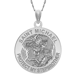 Saint Michael   Protect My StepBrother   Religious Medal   EXCLUSIVE 