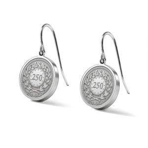 USA 250 Round Dangle Earrings