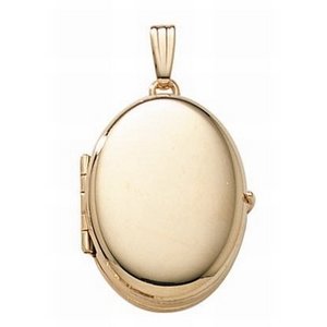 14k Gold Filled Oval 4 Photo Locket