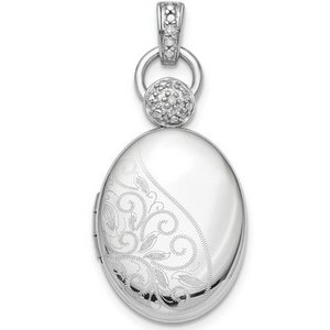 Diamond Accent Oval Locket