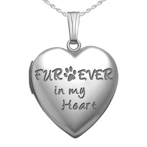 Fur ever in my heart  Heart Photo Locket