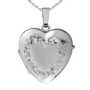 Sterling Silver Heart Four Photo Locket