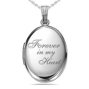 Forever In My Heart Oval Photo Locket