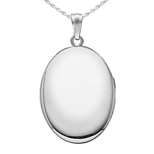 Plain Oval Photo Locket