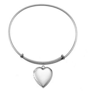 Expandable Bracelet w  Heart Photo Locket