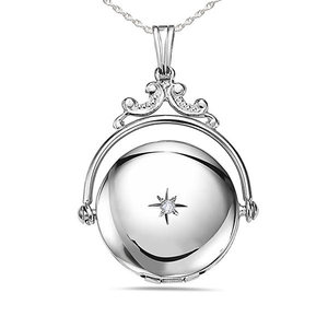 Round Swivel Photo Locket