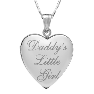 Daddys Little Girl Heart Photo Locket