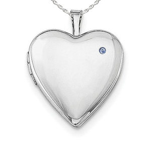 Birthstone Heart Photo Locket
