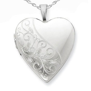 Floral Heart Photo Locket