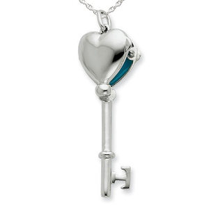 Key Heart Photo Locket