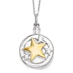 Your Brightest Star Cremation Ash Holder w  18 Inch Chain