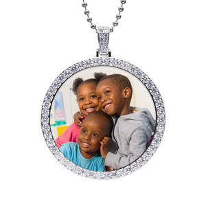 Photo Engraved XL Cubic Zirconia Pendant