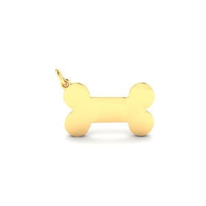 Flat Dog Bone Charm